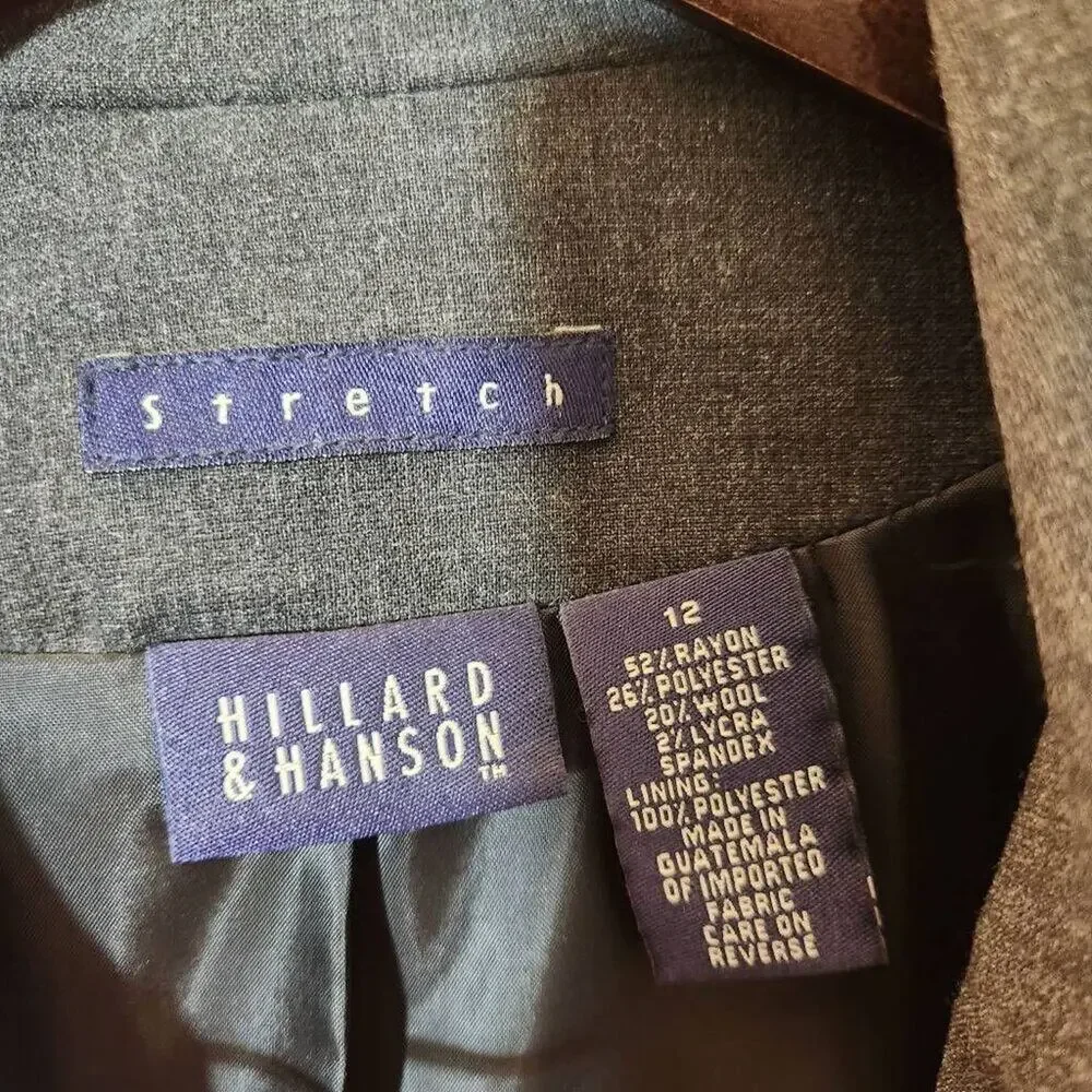 Hillard & Hanson Suit Blazer Size 12